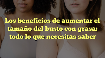 Los beneficios de aumentar el tamaño del busto con grasa: todo lo que necesitas saber