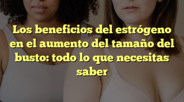Los beneficios del estrógeno en el aumento del tamaño del busto: todo lo que necesitas saber