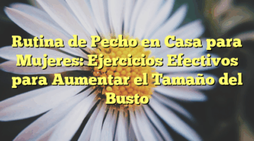 Rutina de Pecho en Casa para Mujeres: Ejercicios Efectivos para Aumentar el Tamaño del Busto